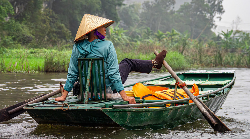 Tam-Coc, Dong river, Ninh Binh. Vietnam.